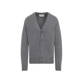   AMI Paris  Tonal Adc Light Grey Cashmere Cardigan Grey  Strickjacke 