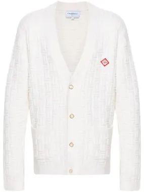   Casablanca  Column Stitch Cardigan White  Strickjacke 