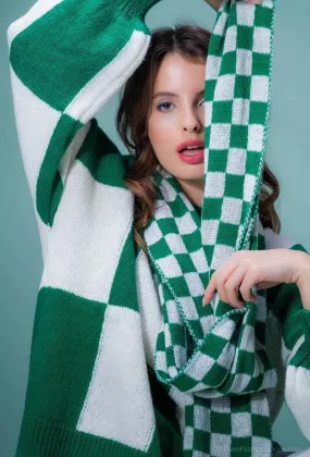 Checked scarf