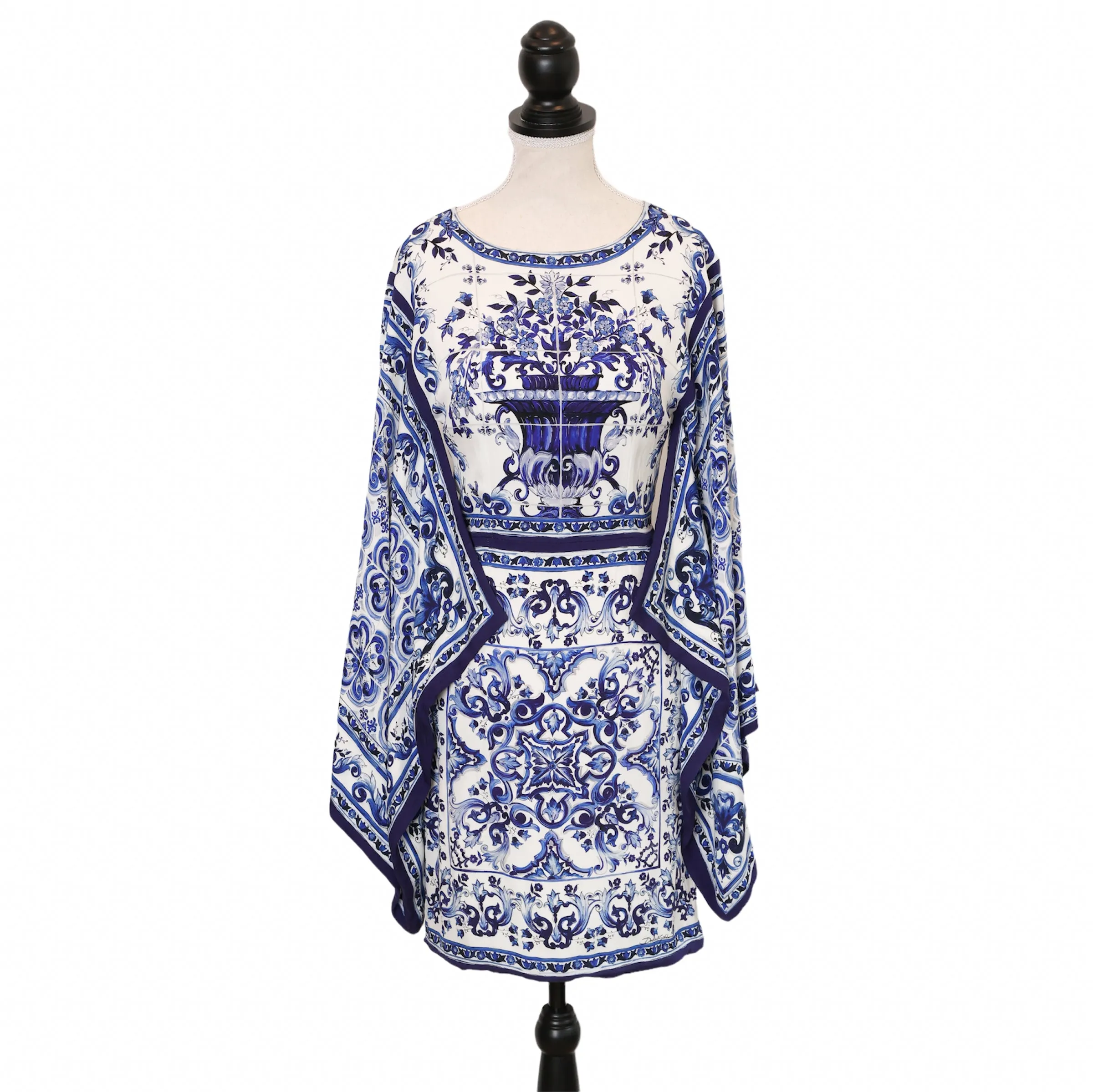 Dolce&Gabbana Minikleid mit Majolica-Print