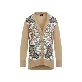   Etro  Paisley Camel Wool Cardigan Brown  Strickjacke 