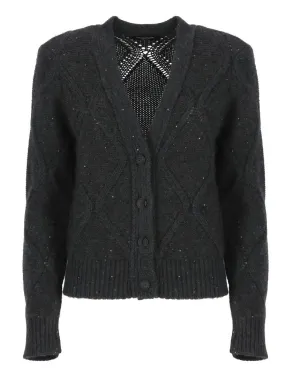   Fabiana Filippi  Wool Cardigan Grey  Strickjacke 