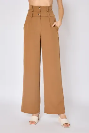Gestufte Anzughose mit hoher Taille