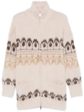   Isabel Marant  Jacquard Cardigan Neutrals  Strickjacke 