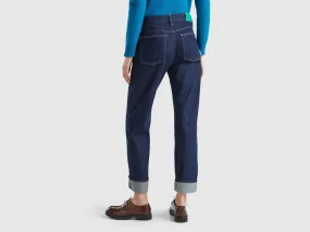 Jeans straight mit Aufschlag