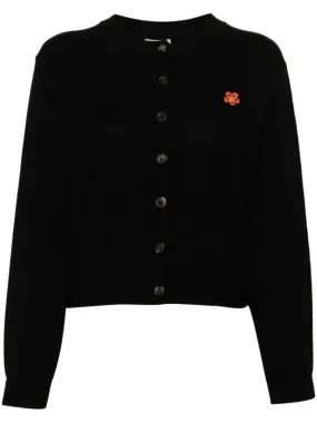  Kenzo  Black Logo Cardigan Black  Strickjacke 