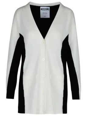   Moschino  White Virgin Wool Cardigan White  Strickjacke 