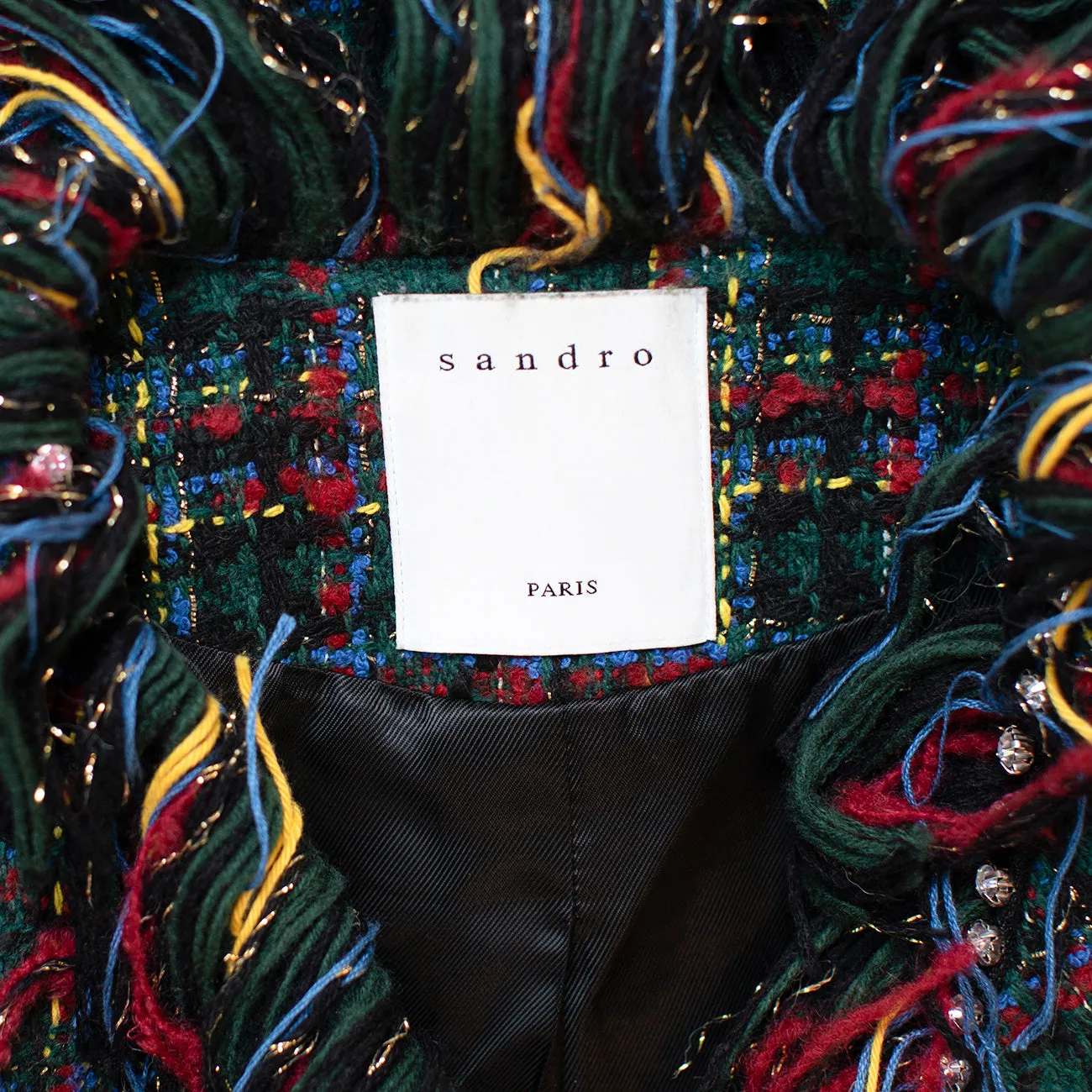 Sandro Tweed Jacke mit Swarovski-Details