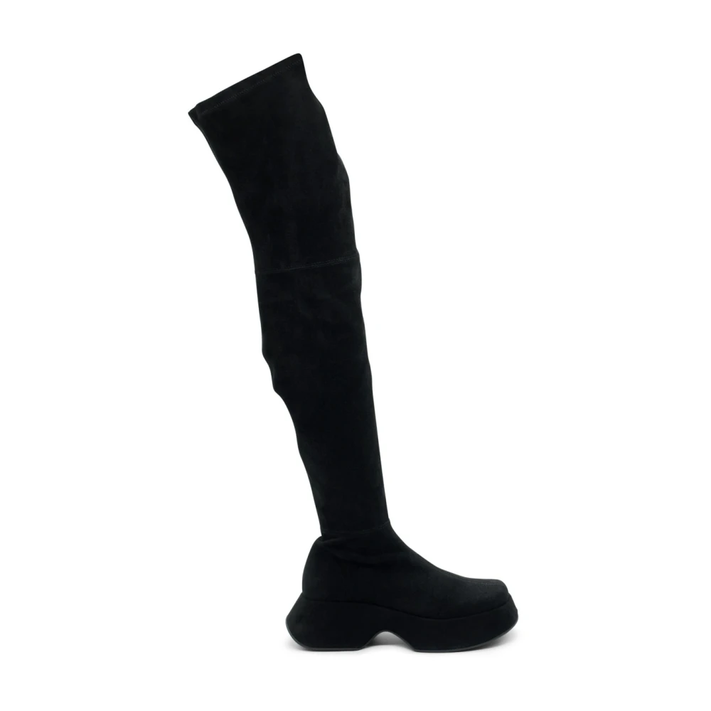 Schwarze Overknee-Stiefel