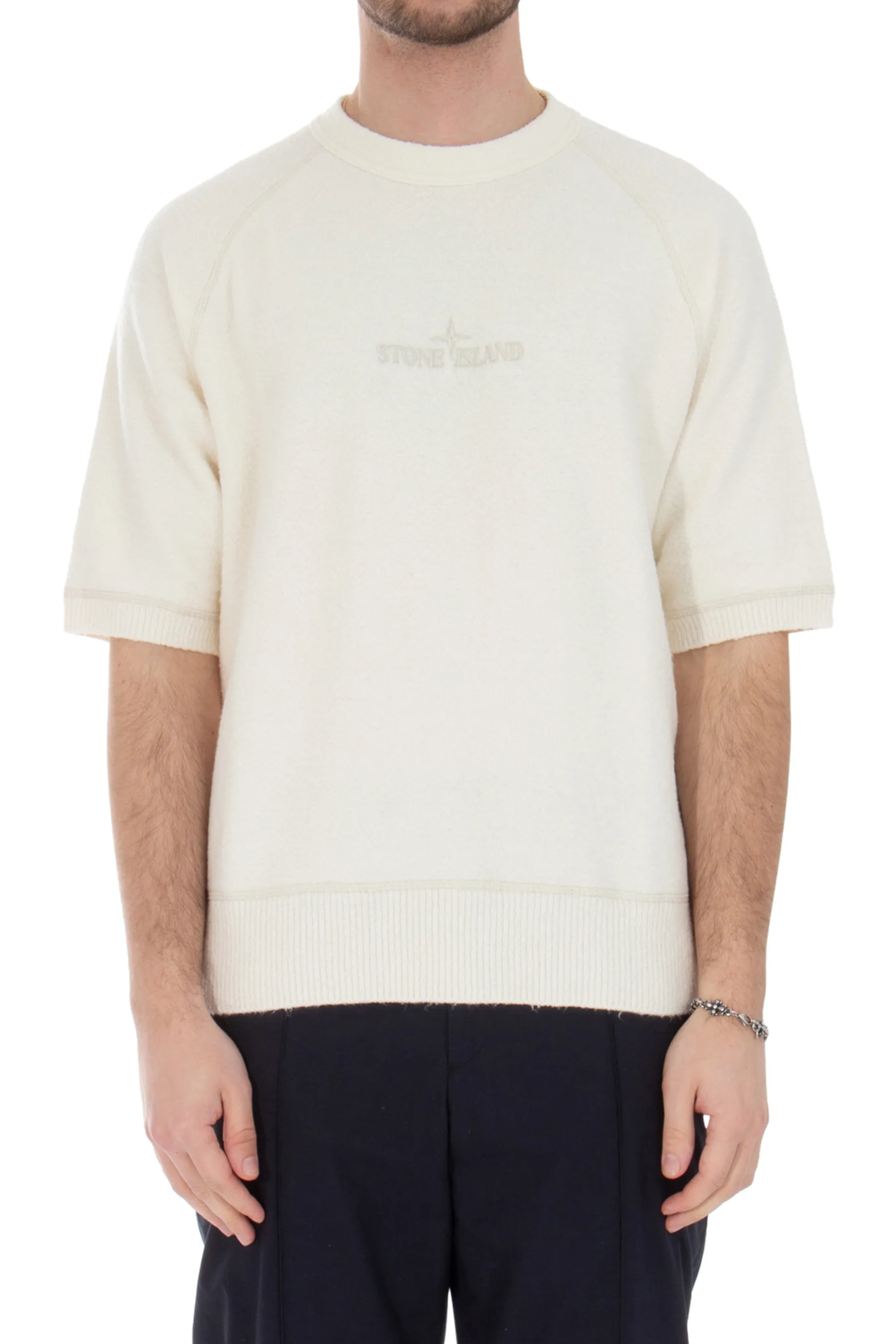 STONE ISLAND Cotton Blend Knit T-Shirt  