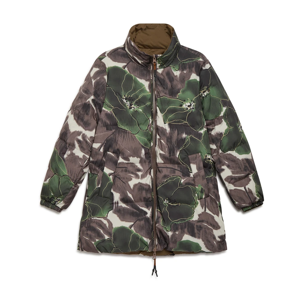 Wendbare Camou Blumen Gepolsterte Jacke